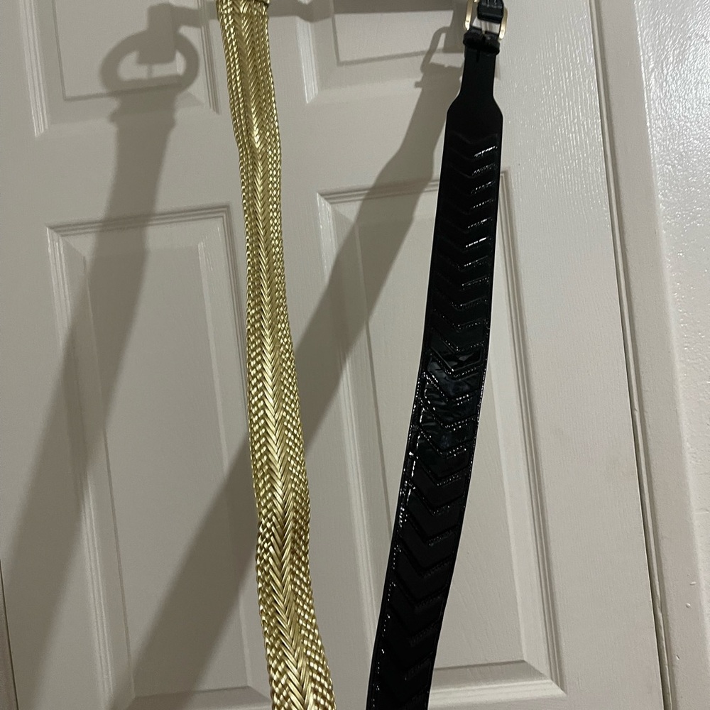 Elegant Black and Gold Women's Belt Set